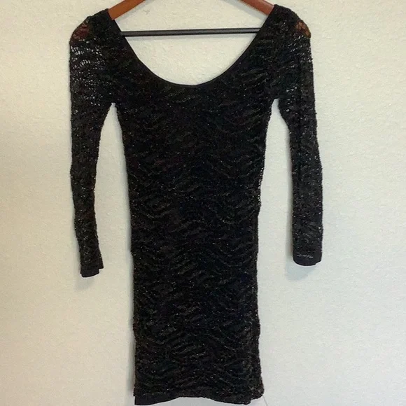 Bebe Black Lace Mini Dress - Picture 4 of 4